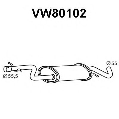 Предглушитель выхлопных газов VENEPORTE VW80102