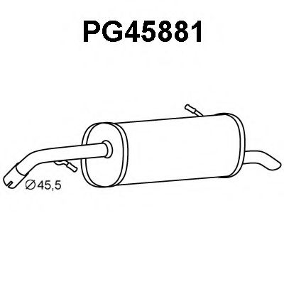 Глушитель выхлопных газов конечный VENEPORTE PG45881