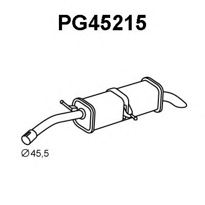 Глушитель выхлопных газов конечный VENEPORTE PG45215