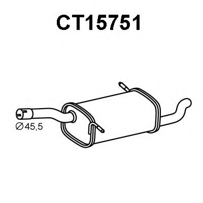 Глушитель выхлопных газов конечный VENEPORTE CT15751