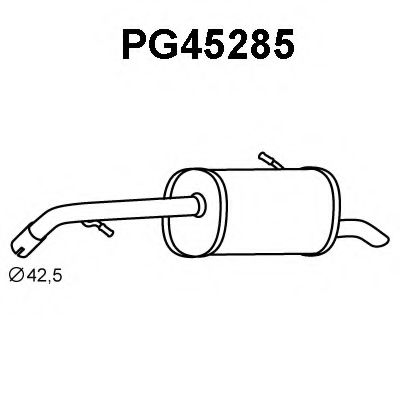 Глушитель выхлопных газов конечный VENEPORTE PG45285