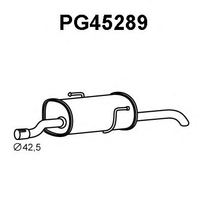 Глушитель выхлопных газов конечный VENEPORTE PG45289