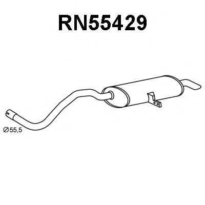 Глушитель выхлопных газов конечный VENEPORTE RN55429