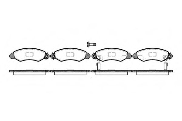 Комплект тормозных колодок, дисковый тормоз WOKING P6023.02