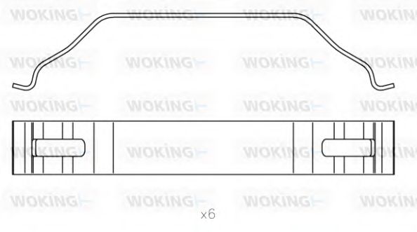 Комплектующие, колодки дискового тормоза WOKING 852800