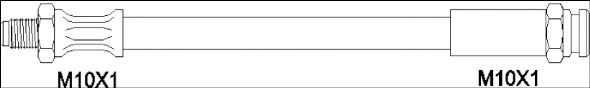 Тормозной шланг WOKING G1903.33