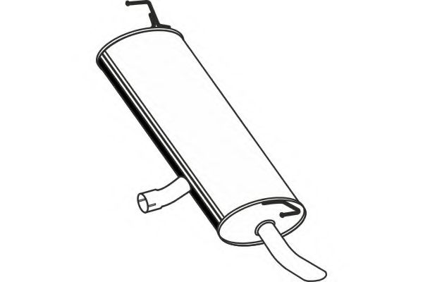 Глушитель выхлопных газов конечный TEMOT 353076