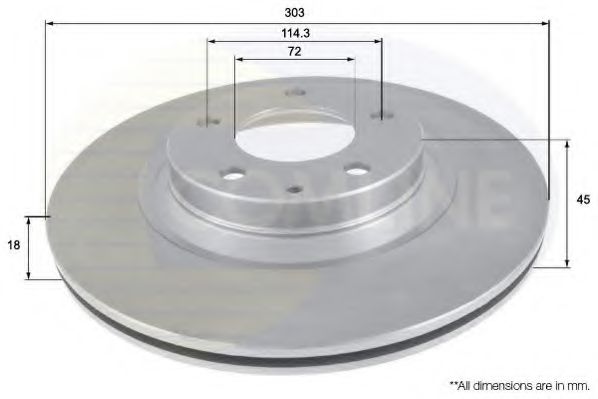 Тормозной диск COMLINE ADC0465V