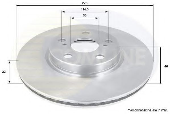 Тормозной диск COMLINE ADC01155V