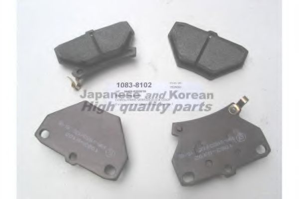 Комплект тормозных колодок, дисковый тормоз ASHUKI 1083-8102
