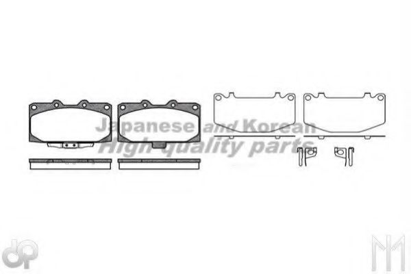 Комплект тормозных колодок, дисковый тормоз ASHUKI S011-40HD