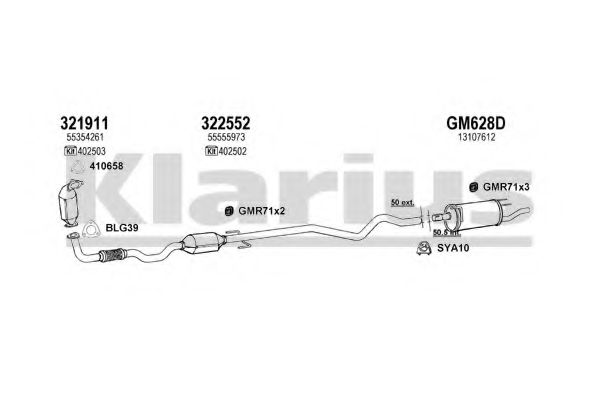 Система выпуска ОГ KLARIUS 391660U