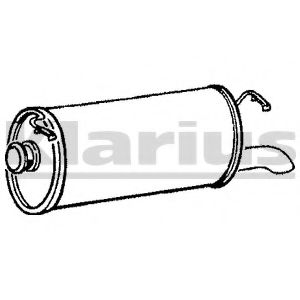 Глушитель выхлопных газов конечный KLARIUS 210031