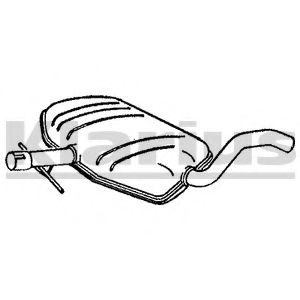 Средний глушитель выхлопных газов KLARIUS 210374