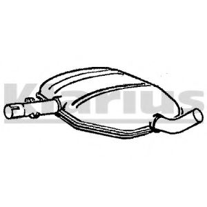 Средний глушитель выхлопных газов KLARIUS 210425