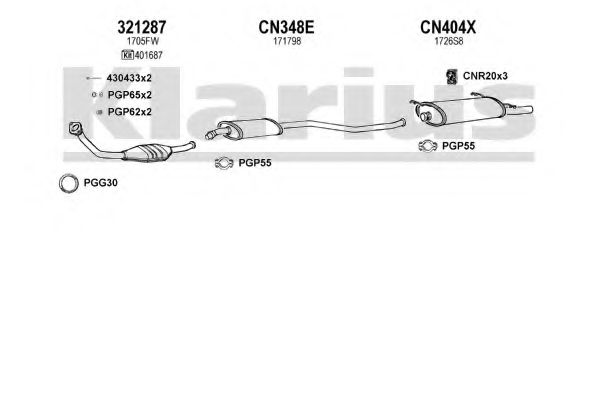 Система выпуска ОГ KLARIUS 180502U