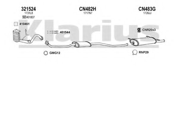 Система выпуска ОГ KLARIUS 180550U