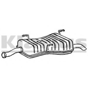 Глушитель выхлопных газов конечный KLARIUS PG507C