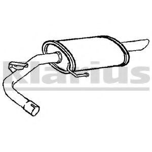 Глушитель выхлопных газов конечный KLARIUS 210898