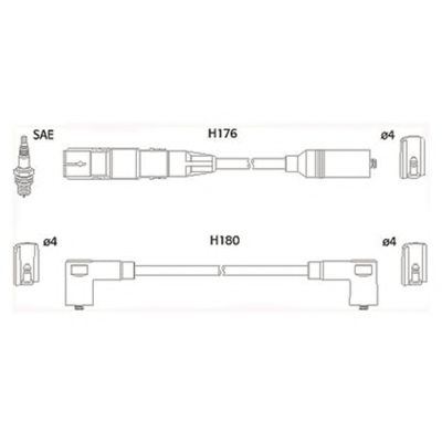 Комплект проводов зажигания HITACHI 134766