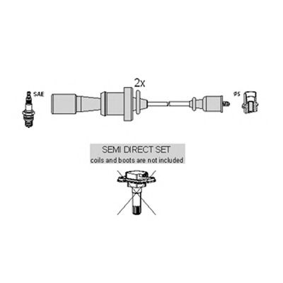 Комплект проводов зажигания HITACHI 134377