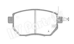 Комплект тормозных колодок, дисковый тормоз IPS Parts IBD-1167