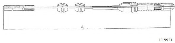 Трос, стояночная тормозная система CABOR 11.5921
