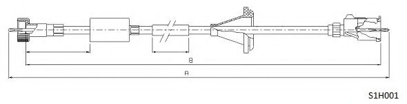 Тросик спидометра CABOR S1H001