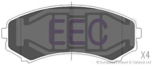 Комплект тормозных колодок, дисковый тормоз EEC BRP1268