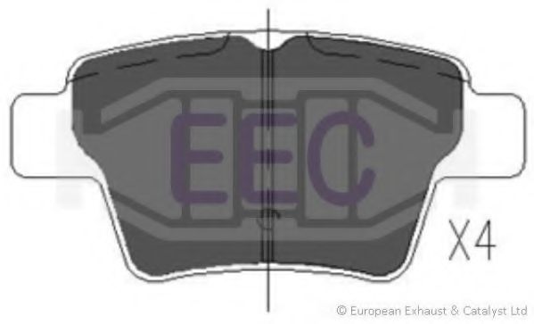 Комплект тормозных колодок, дисковый тормоз EEC BRP1558