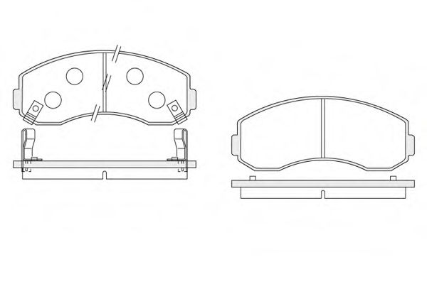 Комплект тормозных колодок, дисковый тормоз KSM-KOSHIMO 23786