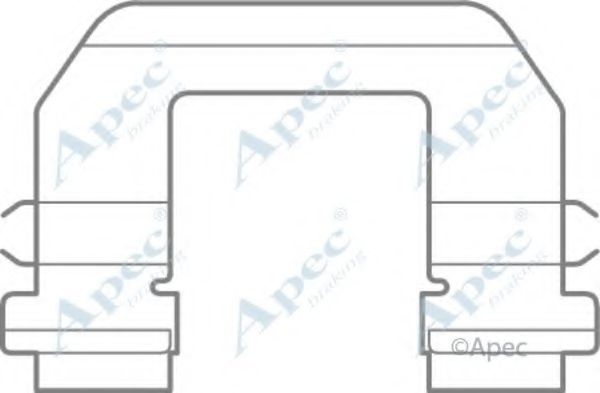 Комплектующие, тормозные колодки APEC braking KIT1087