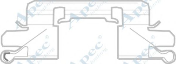 Комплектующие, тормозные колодки APEC braking KIT1177