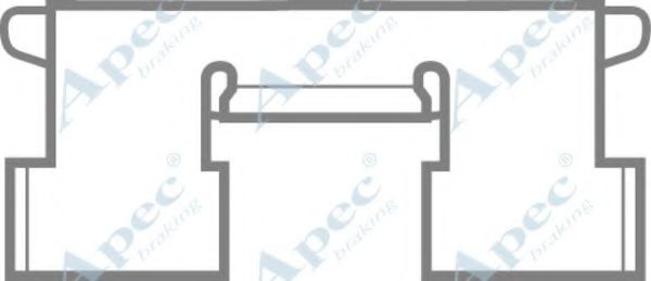 Комплектующие, тормозные колодки APEC braking KIT204