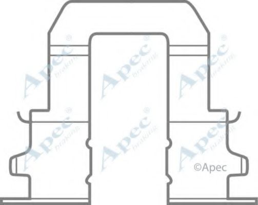 Комплектующие, тормозные колодки APEC braking KIT434