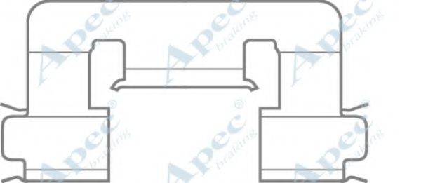 Комплектующие, тормозные колодки APEC braking KIT582