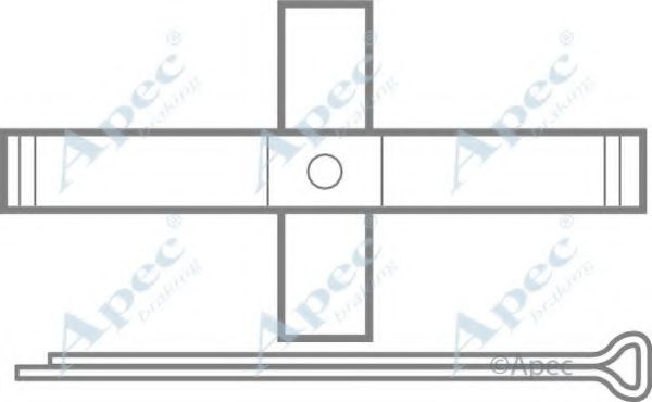 Комплектующие, тормозные колодки APEC braking KIT201