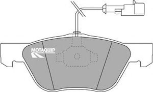 Комплект тормозных колодок, дисковый тормоз MOTAQUIP LVXL1030