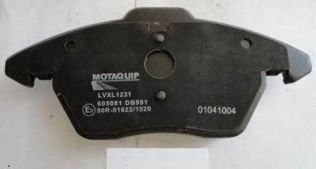 Комплект тормозных колодок, дисковый тормоз MOTAQUIP LVXL1231