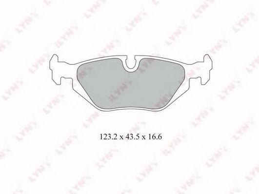 Комплект тормозных колодок, дисковый тормоз LYNXauto BD1407
