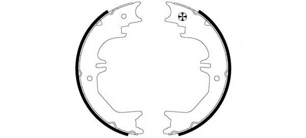 Комплект тормозных колодок, стояночная тормозная система HELLA PAGID 8DA 355 050-721