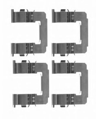 Комплектующие, колодки дискового тормоза HELLA PAGID 8DZ 355 204-161