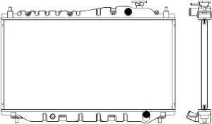 Радиатор, охлаждение двигателя SAKURA  Automotive 4211-1010