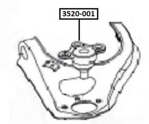 Несущий / направляющий шарнир ASVA 3520-001