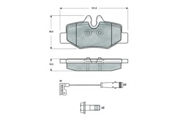 Комплект тормозных колодок, дисковый тормоз PROCODIS FRANCE PF1513