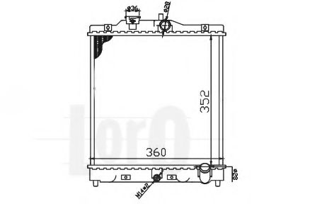 Радиатор, охлаждение двигателя LORO 018-017-0008