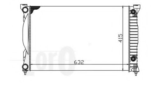 Радиатор, охлаждение двигателя LORO 003-017-0016