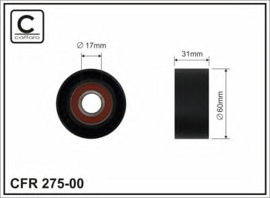 Натяжной ролик, поликлиновой  ремень CAFFARO 275-00