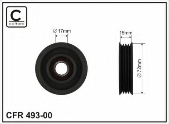 Паразитный / ведущий ролик, поликлиновой ремень CAFFARO 493-00