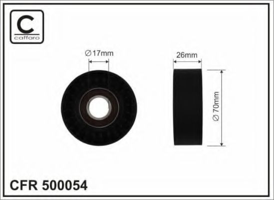 Натяжной ролик, поликлиновой  ремень CAFFARO 500054